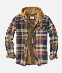 Heren Vintage Patchwork Ruit Jas | Warm en Stijlvol