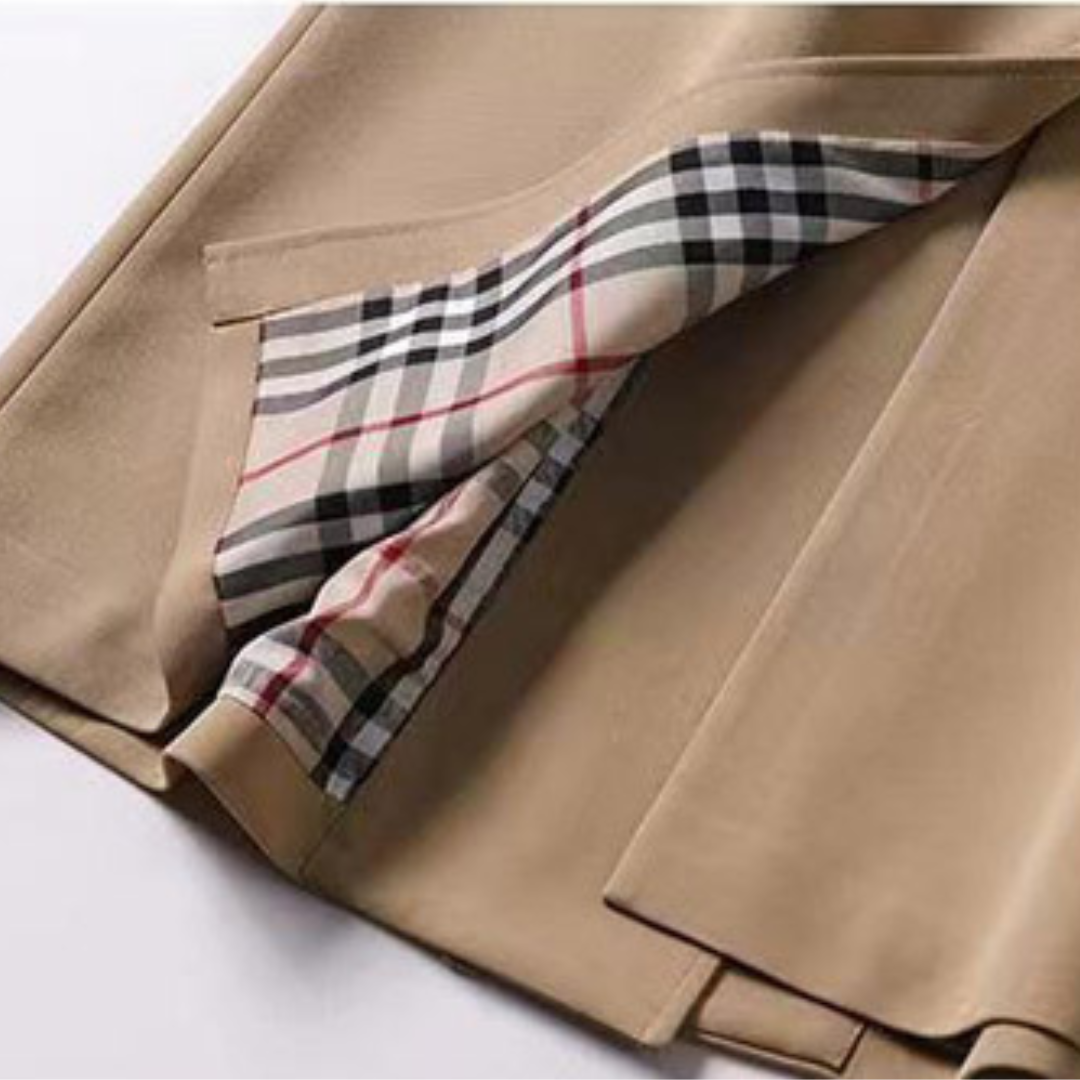 Dames Lange Winter Trenchcoat | Dubbelgeknoopte Mantel met Ceintuur