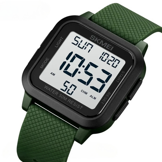 TechTime - Waterdicht Digitaal Horloge met Comfortabele Siliconen Band