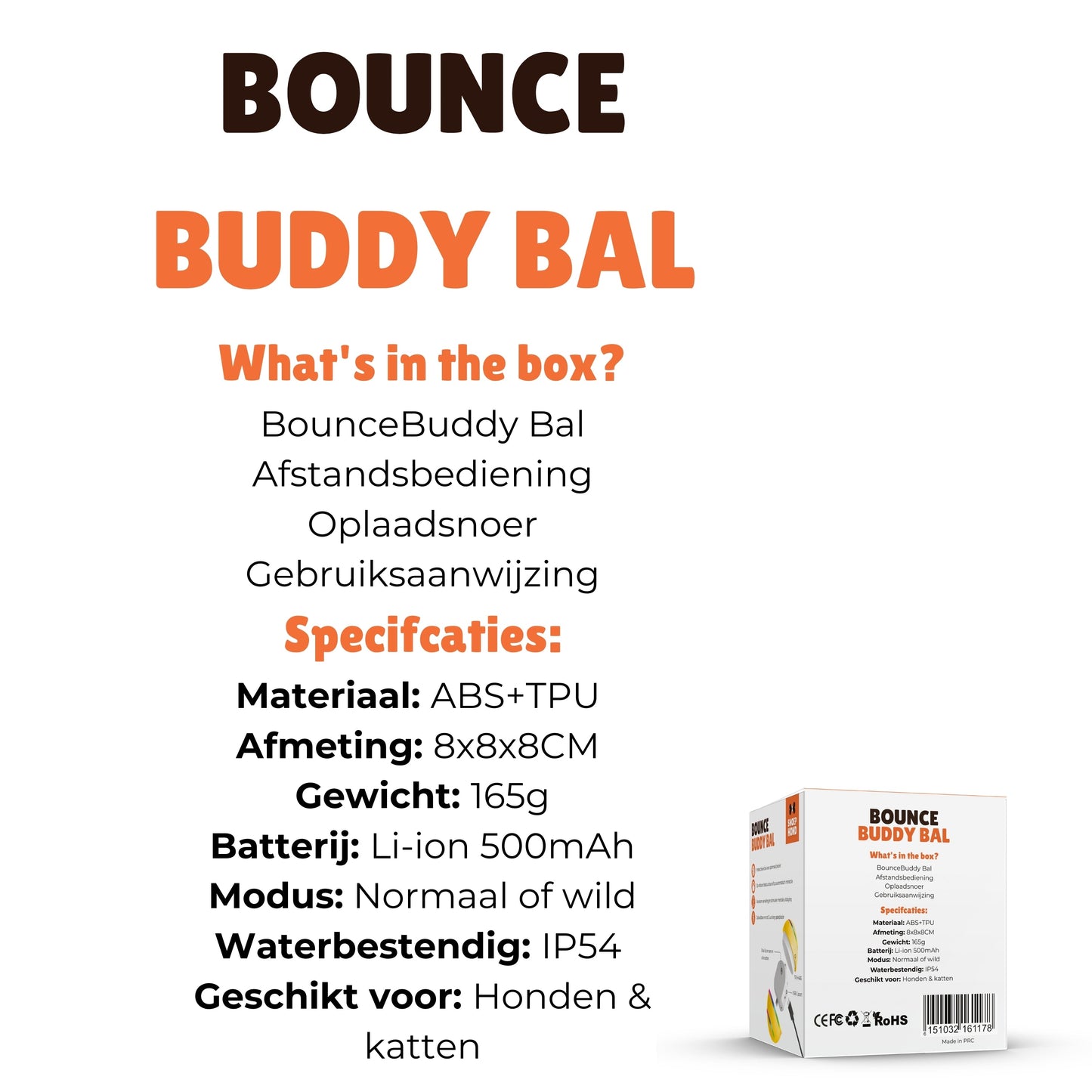 BuddyBall - Slimme interactieve hondenbal