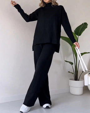 Dames Relaxte Chique Tweedelige Set | Comfortabele Gebreide Outfit