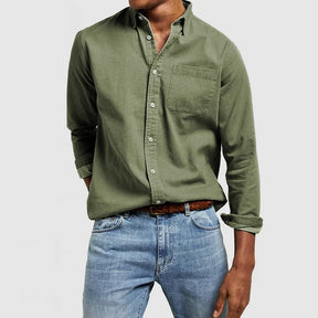 Elias - Heren Lange Mouwen Knopen Casual Shirt