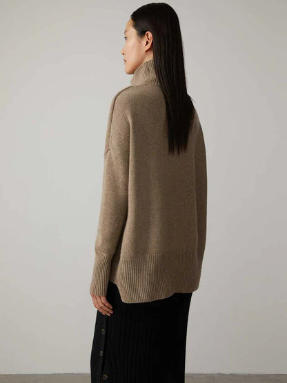 CosyTurtleneck - Dames Trui met Hoge Kraag en Zacht Gebreid Design