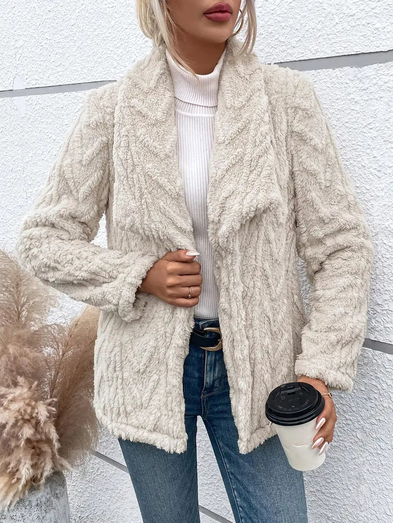 Dames Luxe Witte Winterjas | Stijlvol & Warm