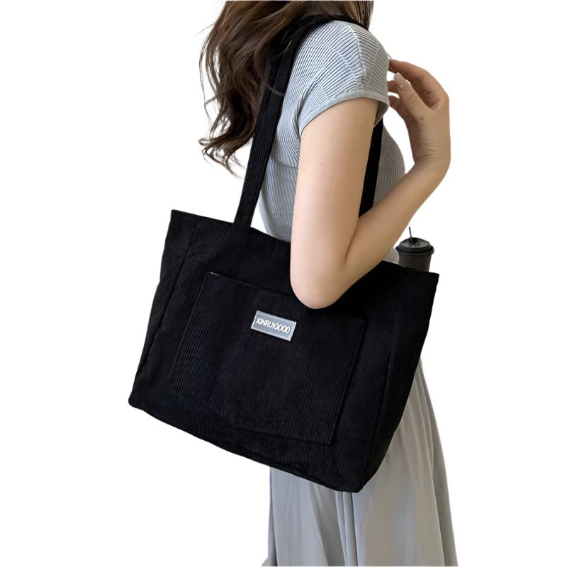 UrbanTote - Casual Corduroy Schoudertas voor Dames met Ruim Design