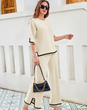 Dames Minimalistisch Tweedelig Set | Ontspannen Comfort