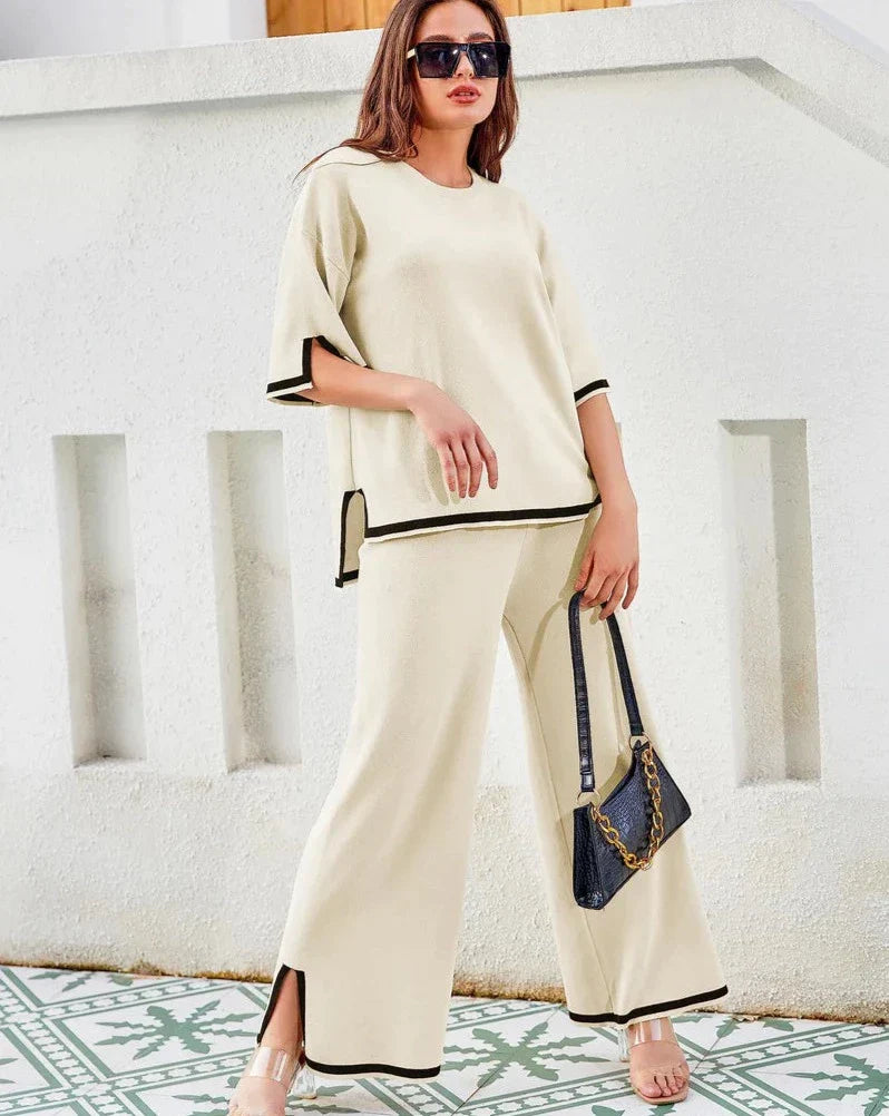 Dames Minimalistisch Tweedelig Set | Ontspannen Comfort