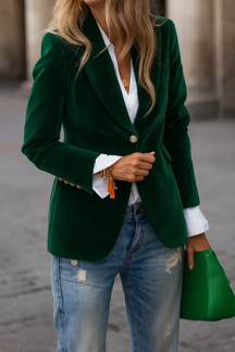 Dames Stijlvolle Blazer Met Gouden Knopen | Stijl en comfort