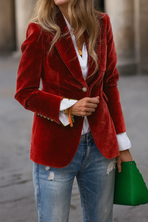 Dames Stijlvolle Blazer Met Gouden Knopen | Stijl en comfort