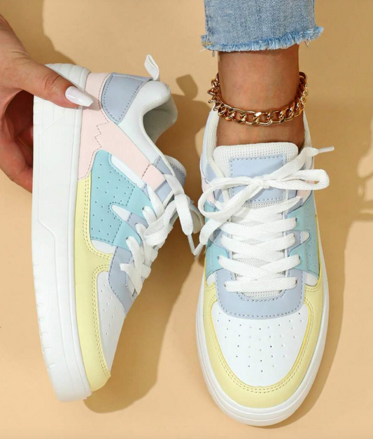 ColorWave - Trendy Sneakers met Verhoogd Comfort en Kleuraccenten