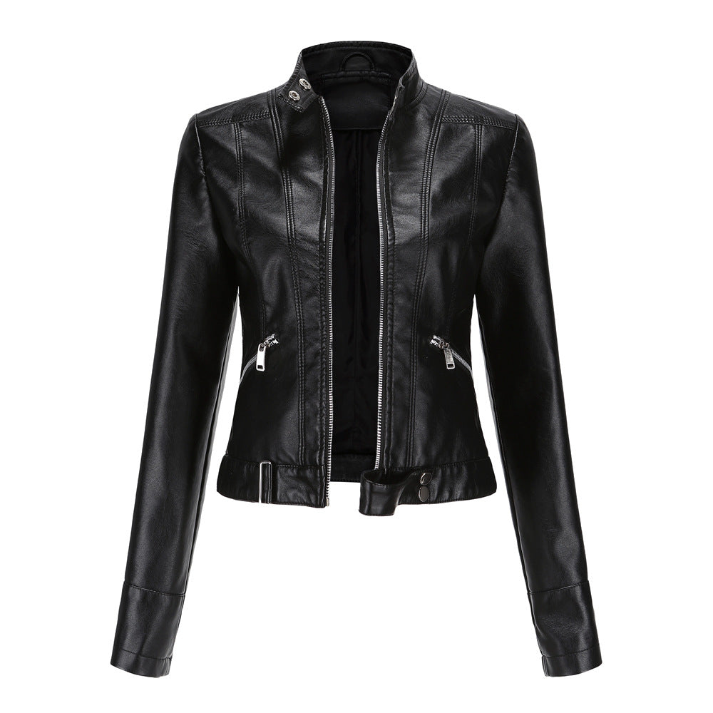 Dames Slim Fit Biker Jas | Met Zakken
