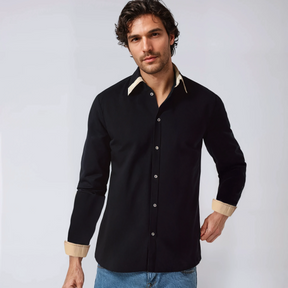 Carlos – Tweekleurig overhemd, elegant, getailleerd en verfijnd