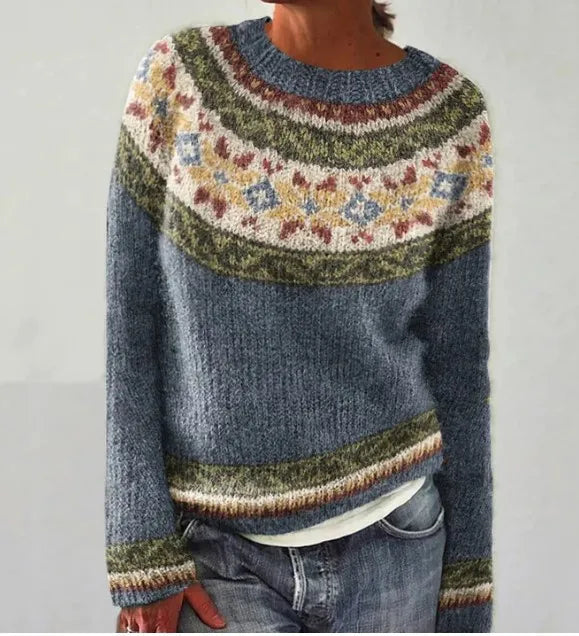 Dames Artistieke Trui geïnspireerd op Scandinavische stijl | Winterse Comfort