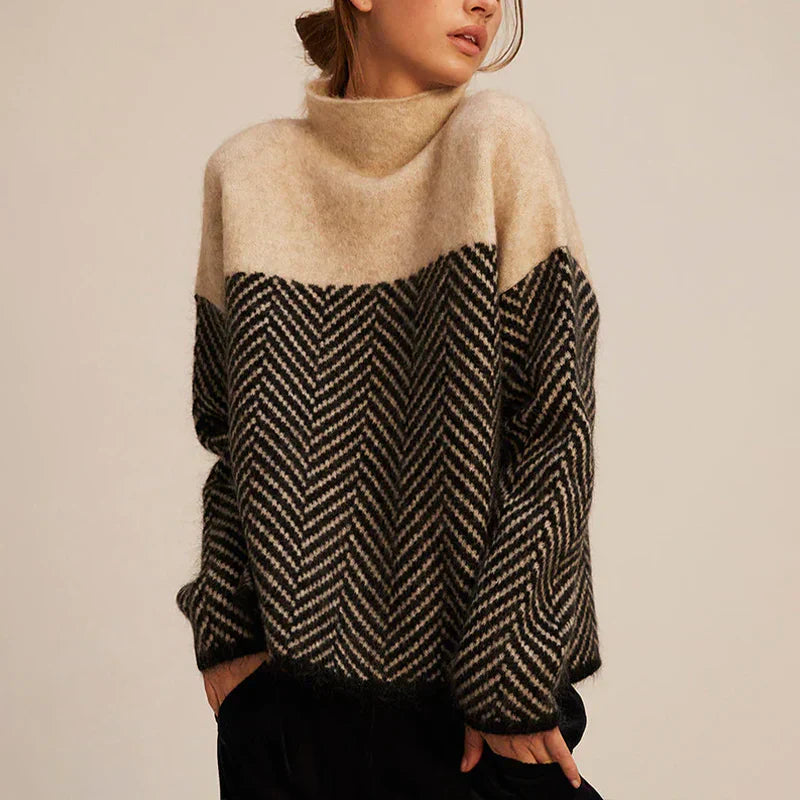 Dames Coltrui Trui Met Chevronpatroon | Comfortabe & warm