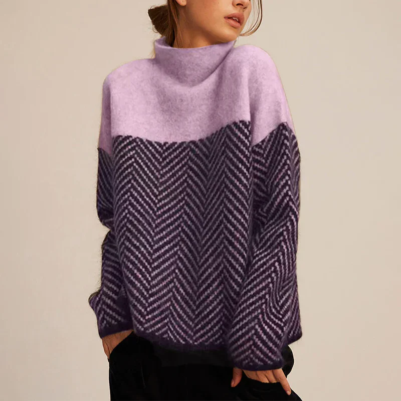 Dames Coltrui Trui Met Chevronpatroon | Comfortabe & warm