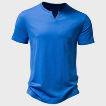Léo - Elegant En Comfortabel Henley-T-Shirt, Getailleerde Snit