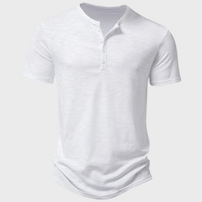 Léo - Elegant En Comfortabel Henley-T-Shirt, Getailleerde Snit