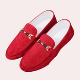 Blake - Elegante Suède Loafers Met Metalen Gesp, Comfort En Stijl