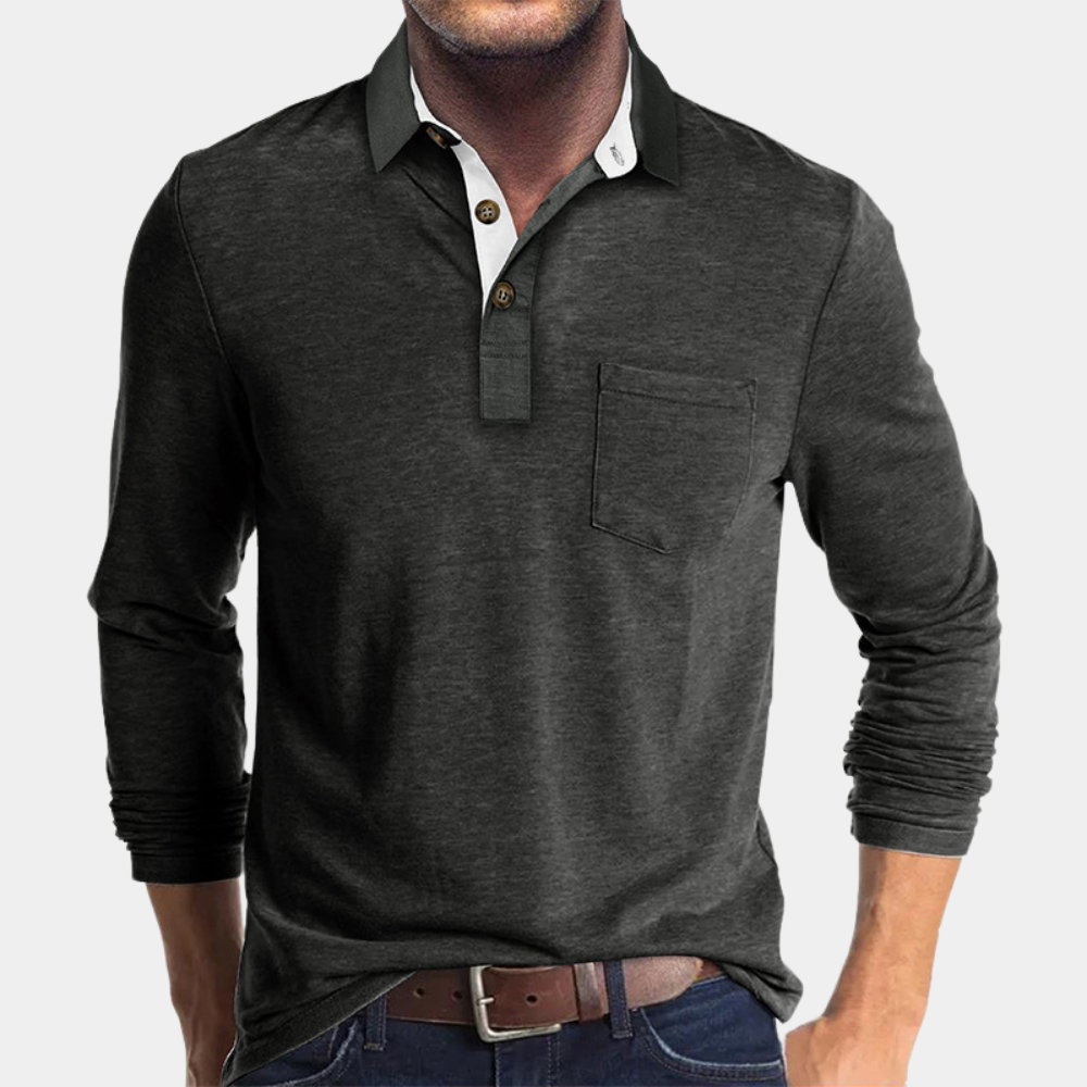 Jorden - Heren Lange Mouwen Polo Shirt