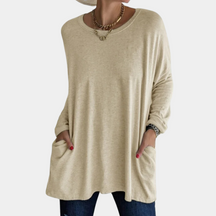 Emma - Comfortabele Oversized Tuniek met Lange Mouwen en Zakken