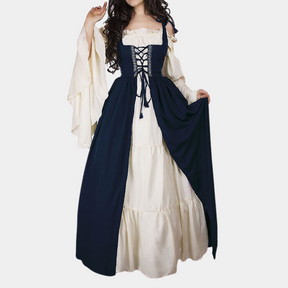 Katherine - Elegante Middeleeuwse Jurk met Korset en Vloeiende rok