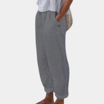 Camille - Comfortabele Linnen Broek met Elastische Taille