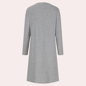 Marzena - Asymmetrische Geruite Jurk met Decoratieve Knopen en Comfortabel