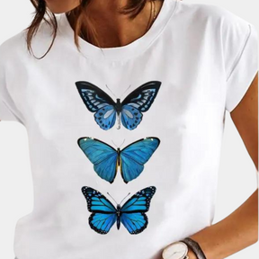 Adele – Casual T-shirt met hartjesprint, zacht en trendy
