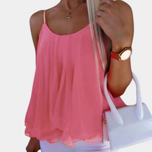 Sophie - Luchtige Chiffon Top met Spaghetti Bandjes