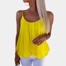 Sophie - Luchtige Chiffon Top met Spaghetti Bandjes