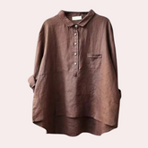 Ria – Oversized Linnen Blouse, Elegant en Ademend