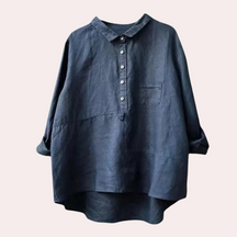 Ria – Oversized Linnen Blouse, Elegant en Ademend