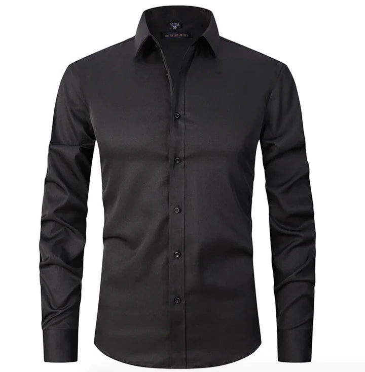 AetherWear - Non-Iron Elastisch Shirt met Lange Mouw