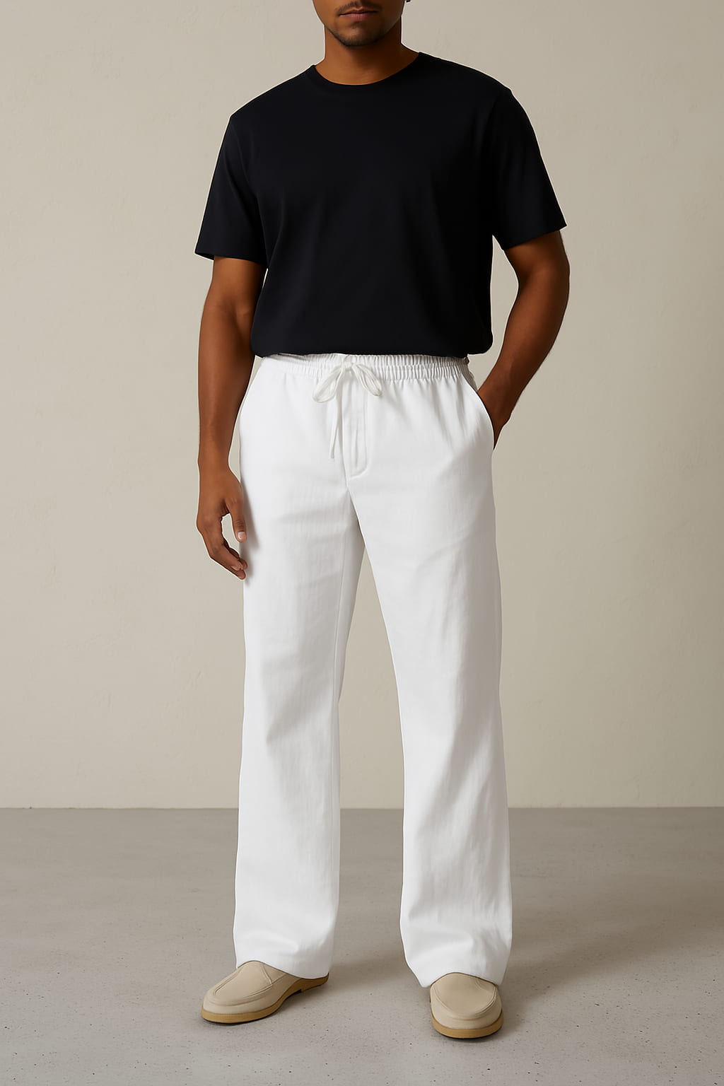 Heren Relaxte Wijde Broek |Trekkoord Comfort