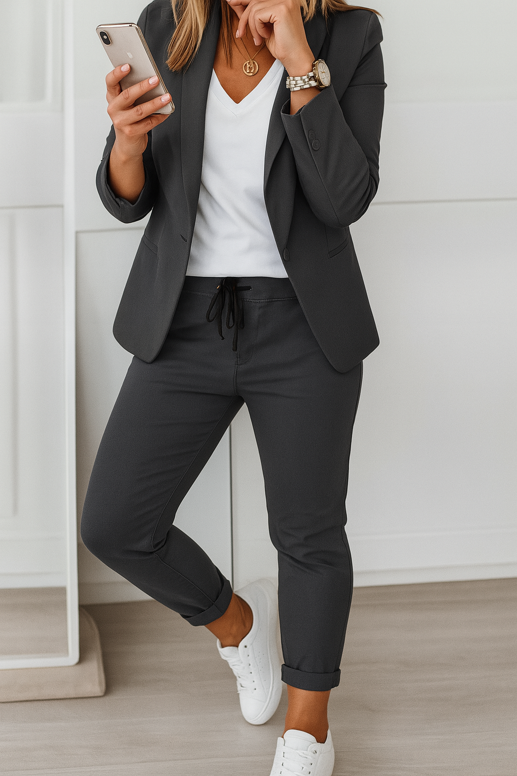 Dames Blazer en Joggingbroek Set | Comfortabele & Stijlvolle