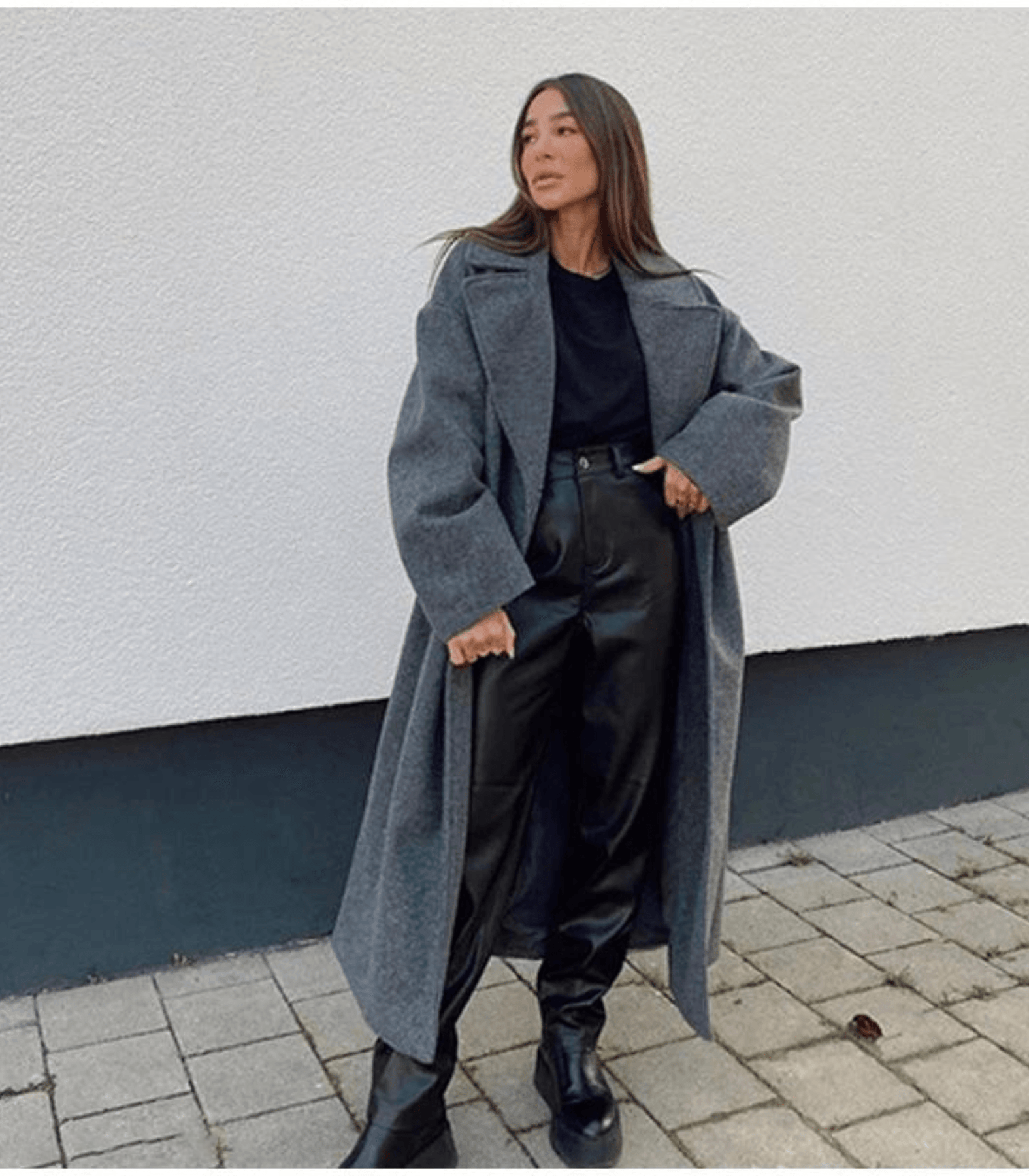 Dames Oversized Warme Lange Overjas | met Reverkraag