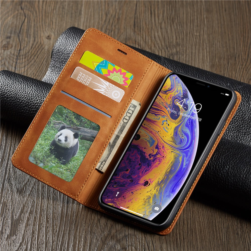 LeatherFold - Luxe Wallet Case voor Smartphones