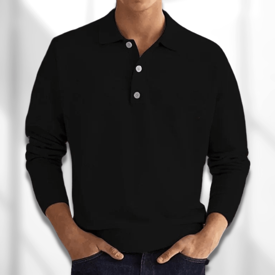 Heren Lange Mouw Polo Shirt | Comfort Fit