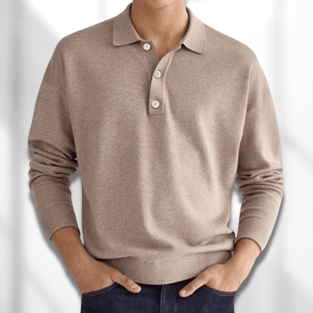 Heren Lange Mouw Polo Shirt | Comfort Fit