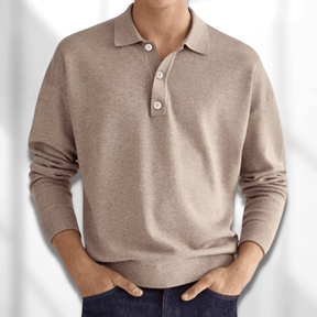 Heren Lange Mouw Polo Shirt | Comfort Fit