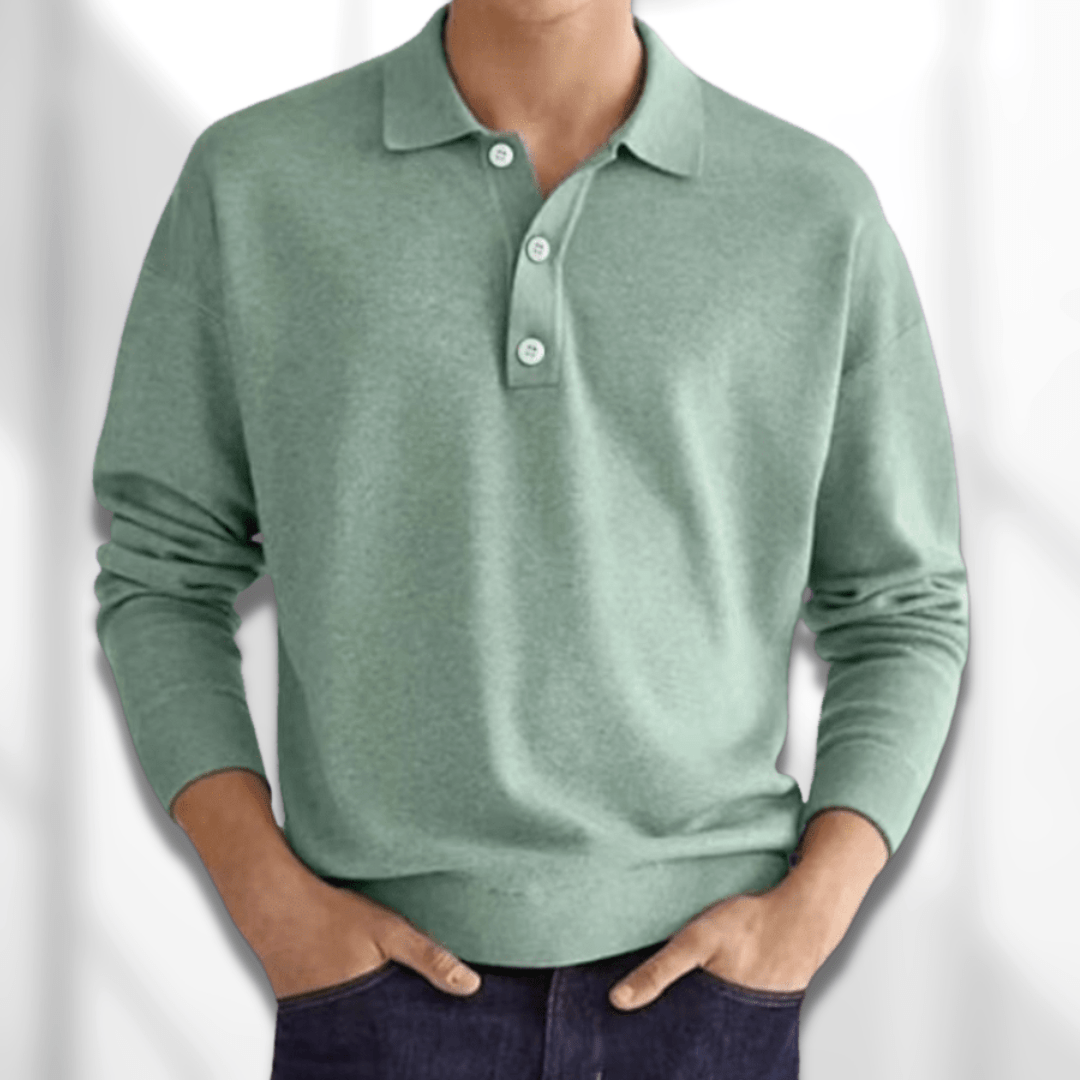 Heren Lange Mouw Polo Shirt | Comfort Fit