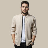 Heren Gebreid Wintervest met Rits | Warme & Casual Sweaterjas