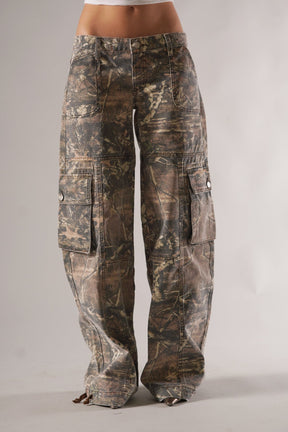 Lena - Stoere Camo Cargo Broek met Zakken