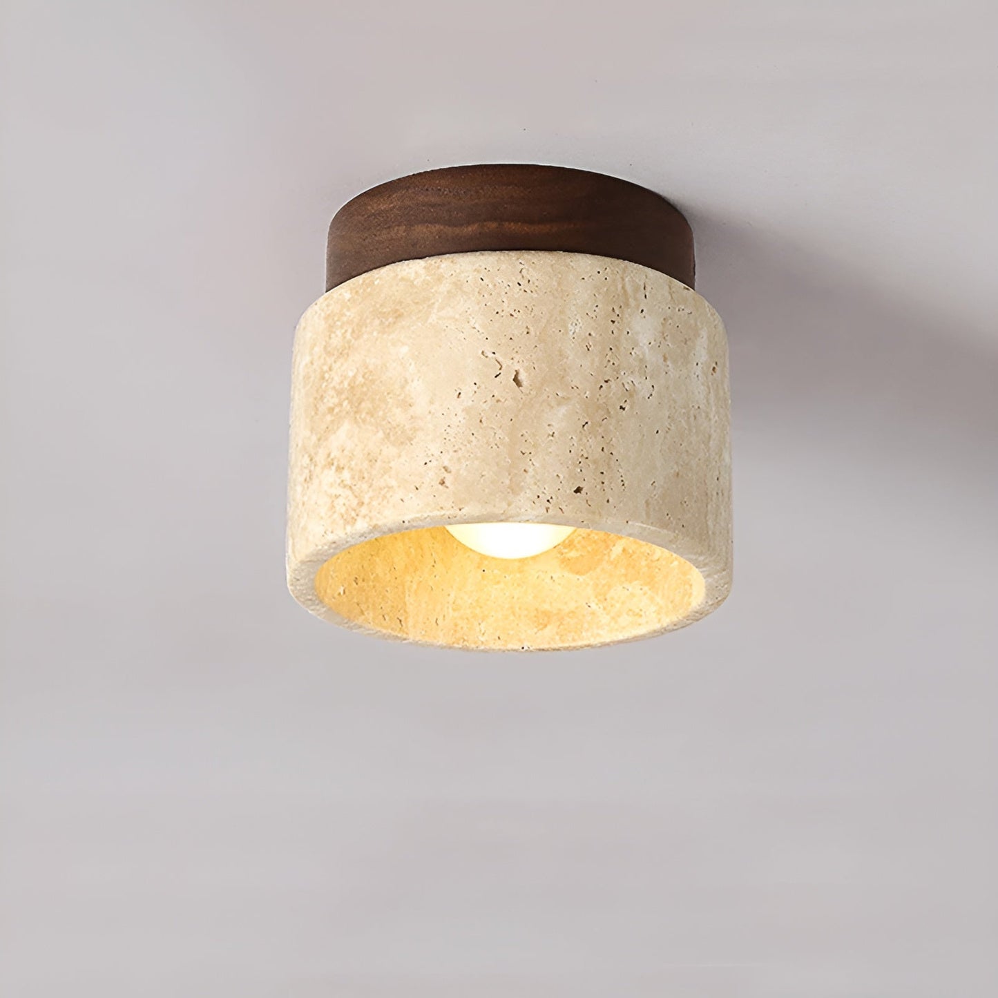 SerenityStone - Geel Marmer Wabi Sabi Japanse Plafondlamp