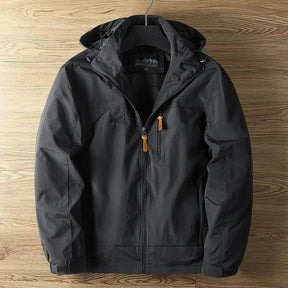 Heren Waterdichte Outdoor Jas | Met Capuchon Rits en Normale pasvorm