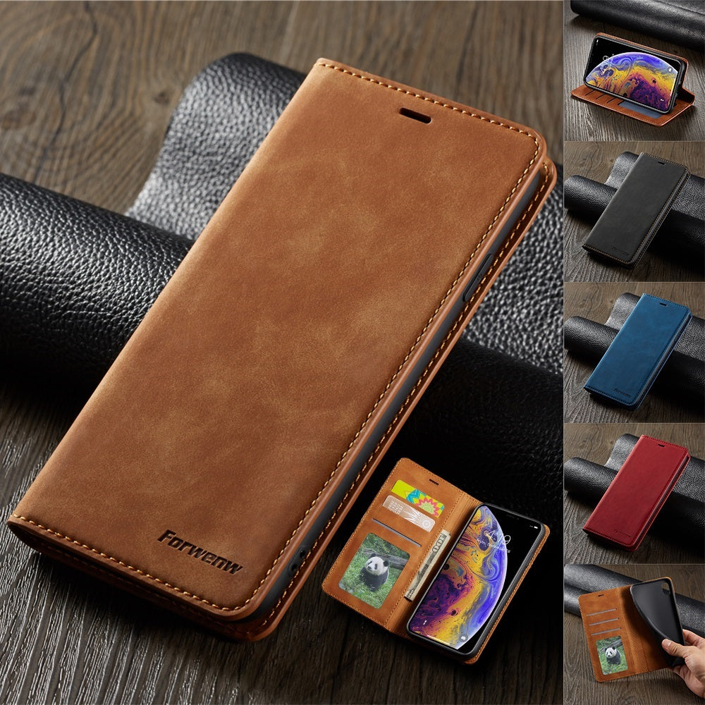 LeatherFold - Luxe Wallet Case voor Smartphones