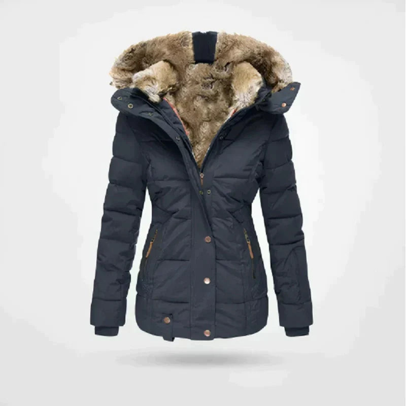 Dames Warme Puffer Jas Dikke Winterjas | met Capuchon en Bontvoering