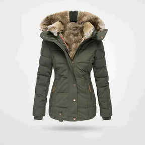 Dames Warme Puffer Jas Dikke Winterjas | met Capuchon en Bontvoering