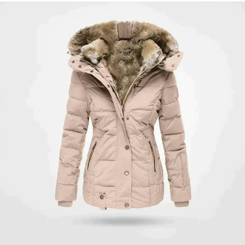 Dames Warme Puffer Jas Dikke Winterjas | met Capuchon en Bontvoering