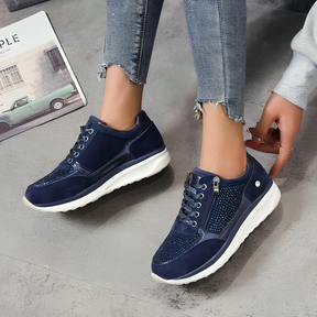 UrbanChic - Stijlvolle Dames Sneakers met Ritsdetail